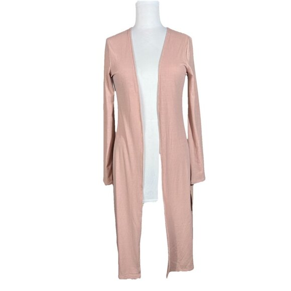 Lightweight Dusty Pink Long Cardigan Boho Layering NWT Women's Size XS - Picture 1 of 12